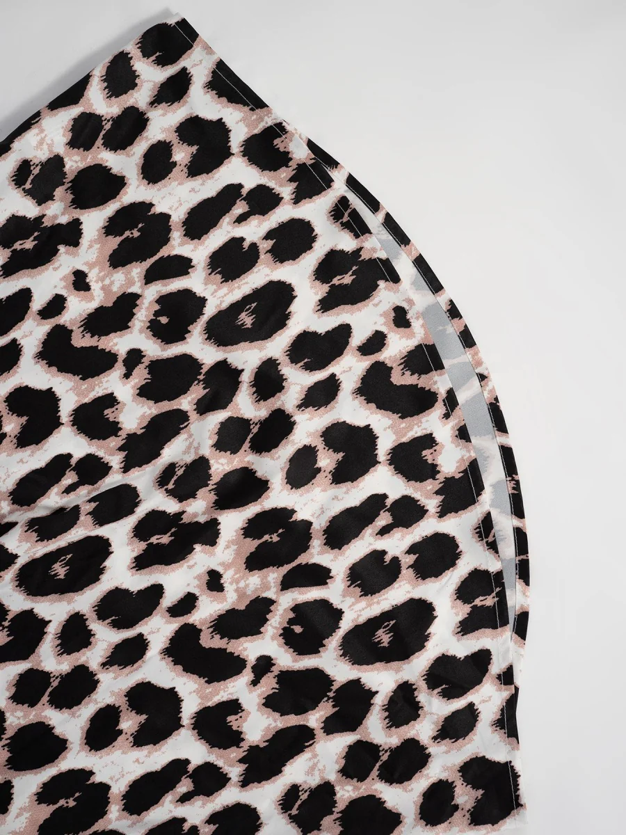 Three-quarter Sleeve Collar Leopard Print T-shirts - Image 7