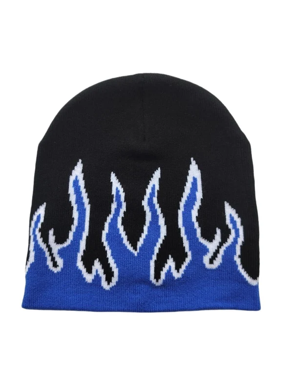 Flame Jacquard Hip Hop Windproof Beanies - Image 4