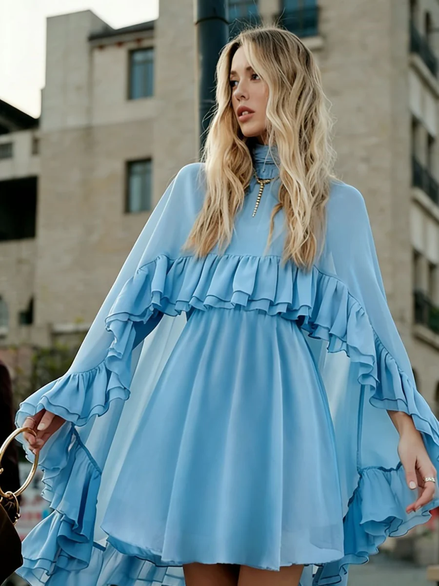 Camisoles Shawl Ruffle Chiffon 2-piece Sets - Image 10