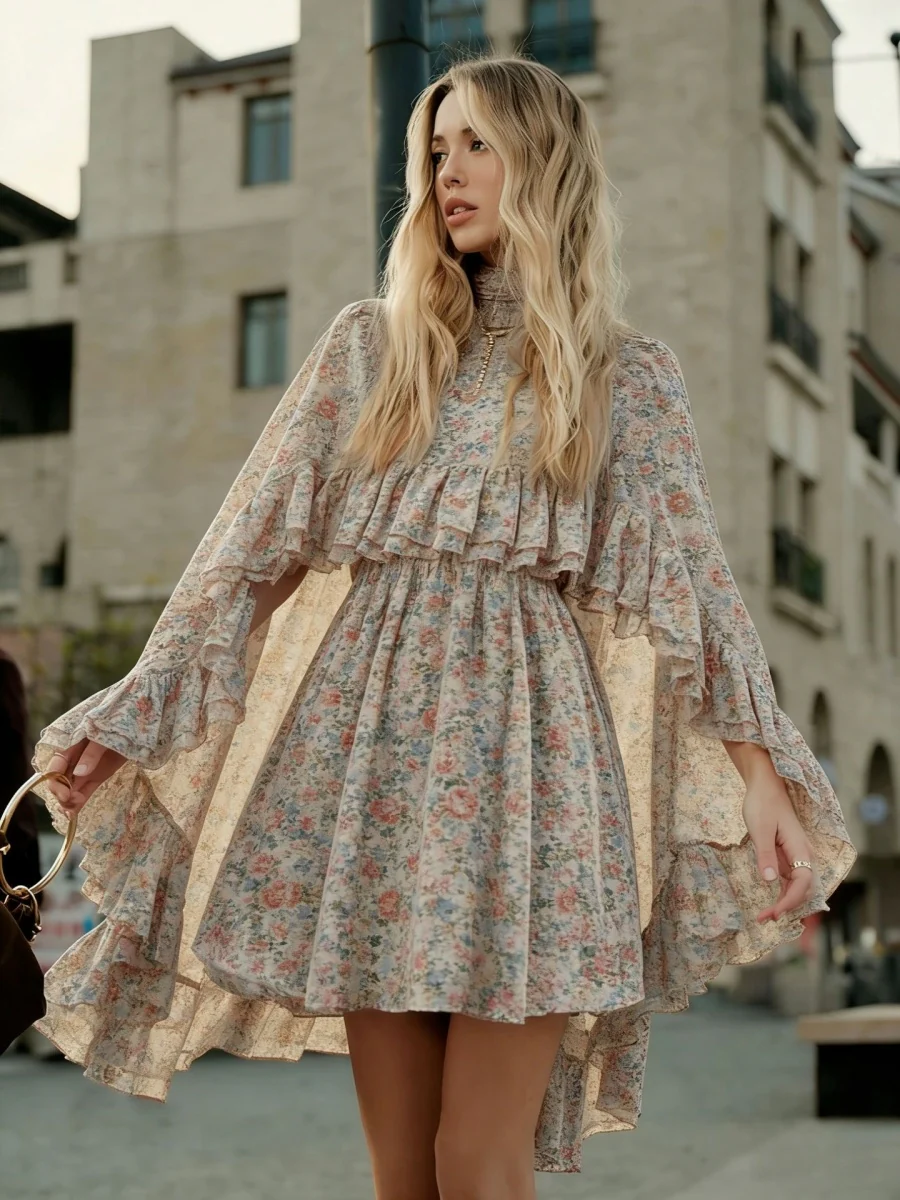 Camisoles Shawl Ruffle Chiffon 2-piece Sets - Image 13