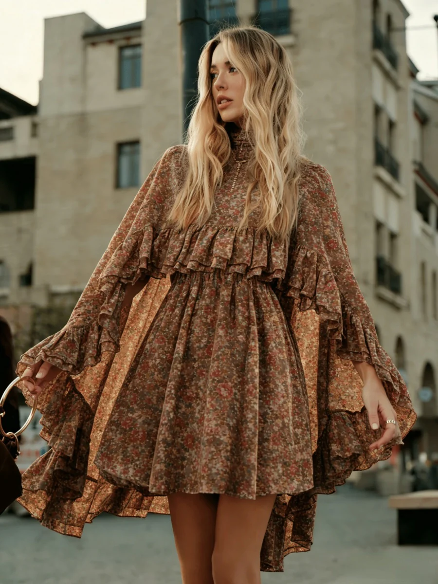 Camisoles Shawl Ruffle Chiffon 2-piece Sets - Image 17