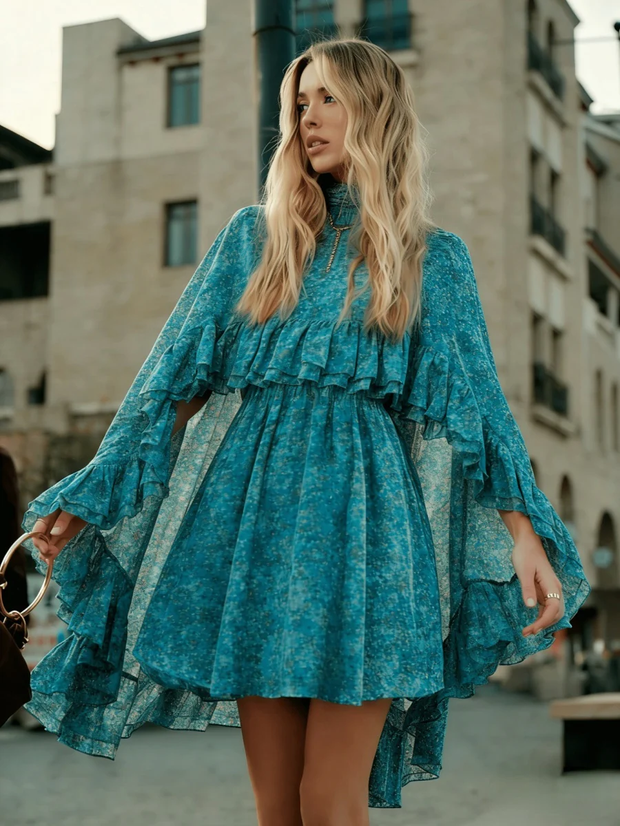 Camisoles Shawl Ruffle Chiffon 2-piece Sets - Image 19