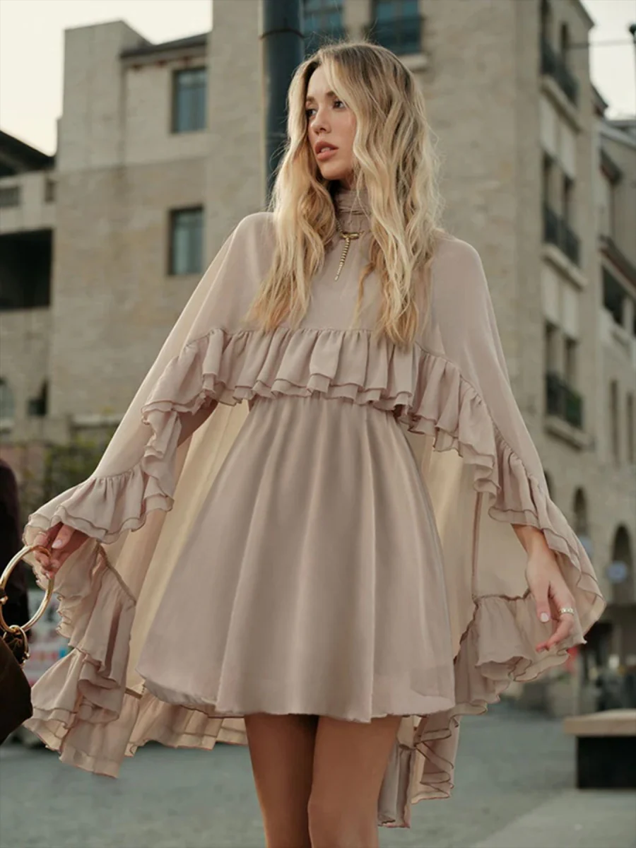 Camisoles Shawl Ruffle Chiffon 2-piece Sets - Image 3