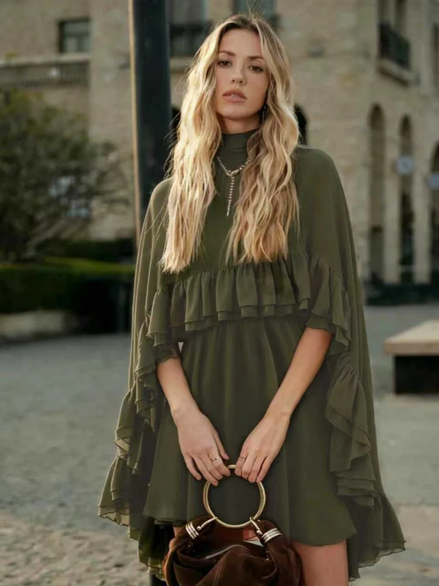 Camisoles Shawl Ruffle Chiffon 2-piece Sets - Image 9