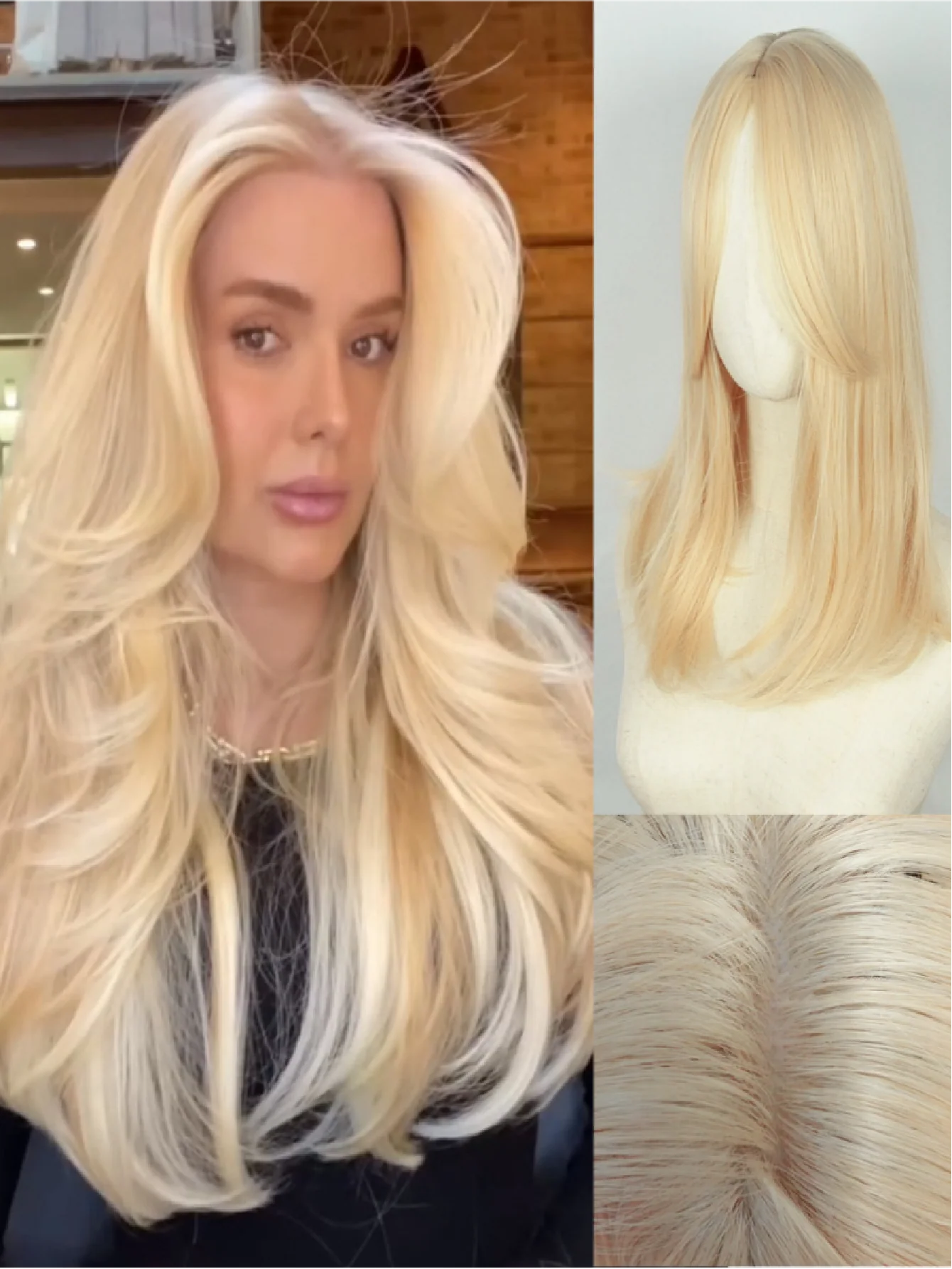 Invisible, Seamless Synthetic Long Wig That Covers Gray Hair - Image 8
