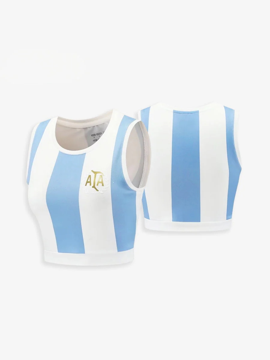 World Cup Football Babes' Crop Top Jersey – Short-Sleeve Sports Tank - Image 2