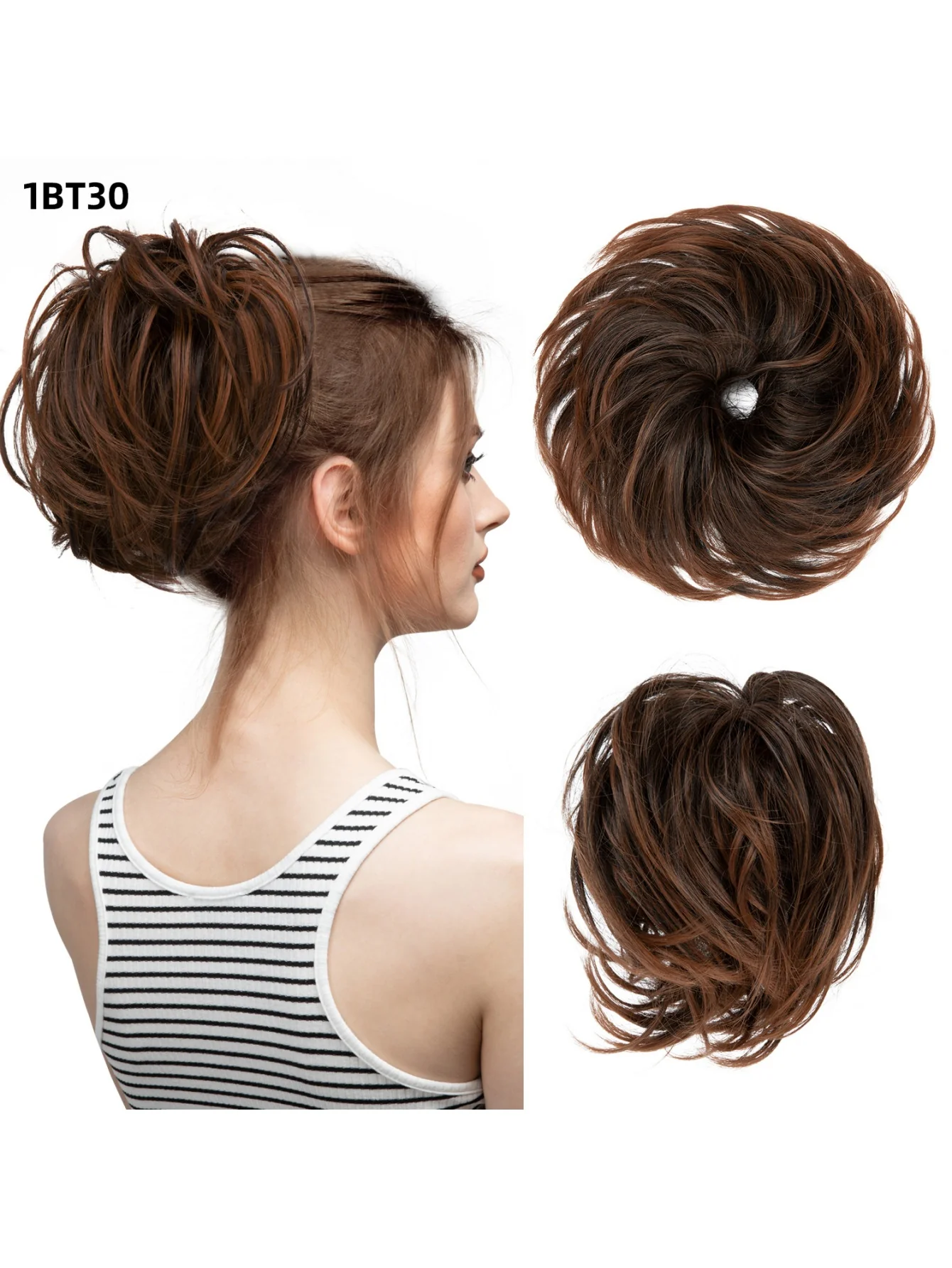 Fluffy Long Beard Curly Hair Updo Wig - Image 11