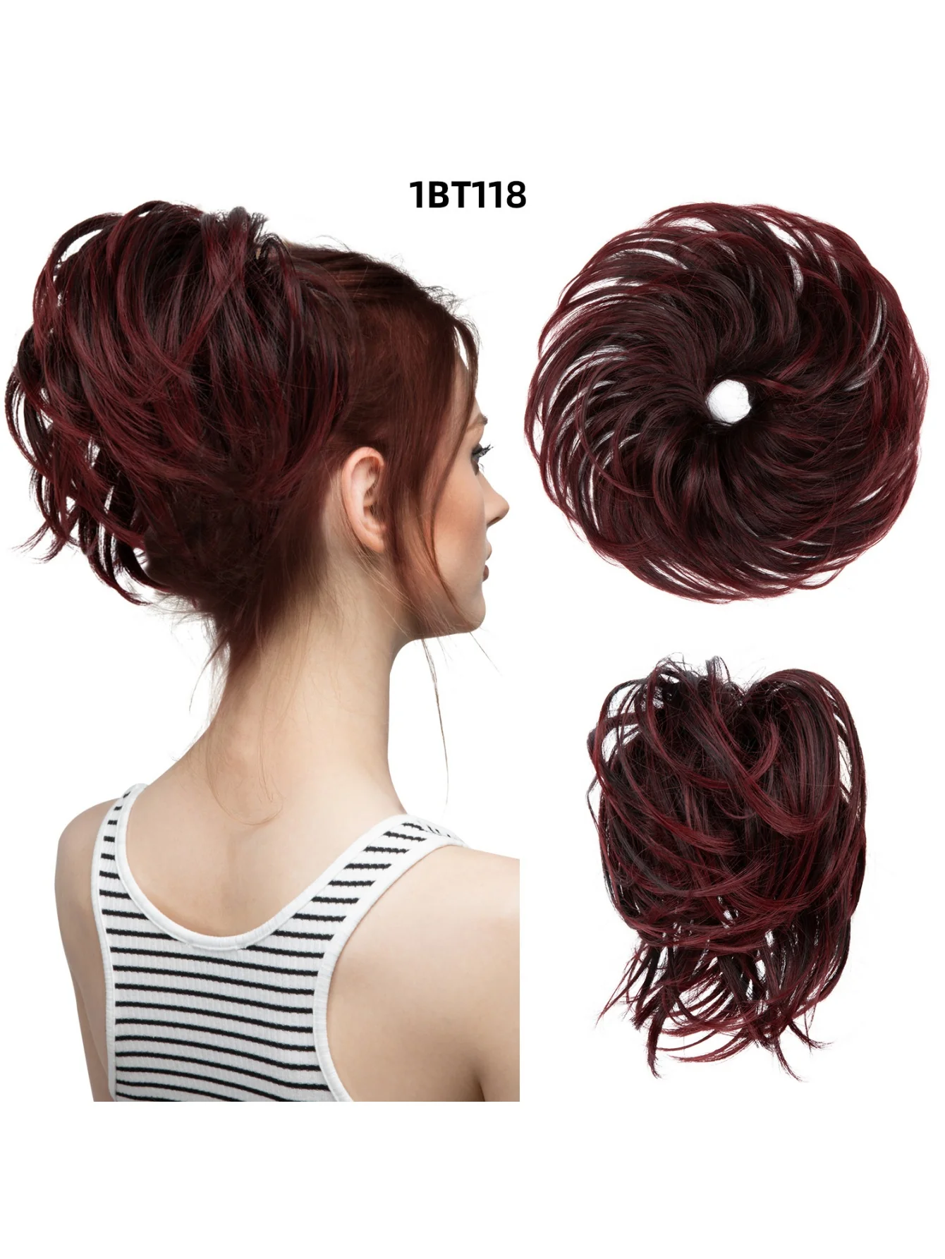 Fluffy Long Beard Curly Hair Updo Wig - Image 12