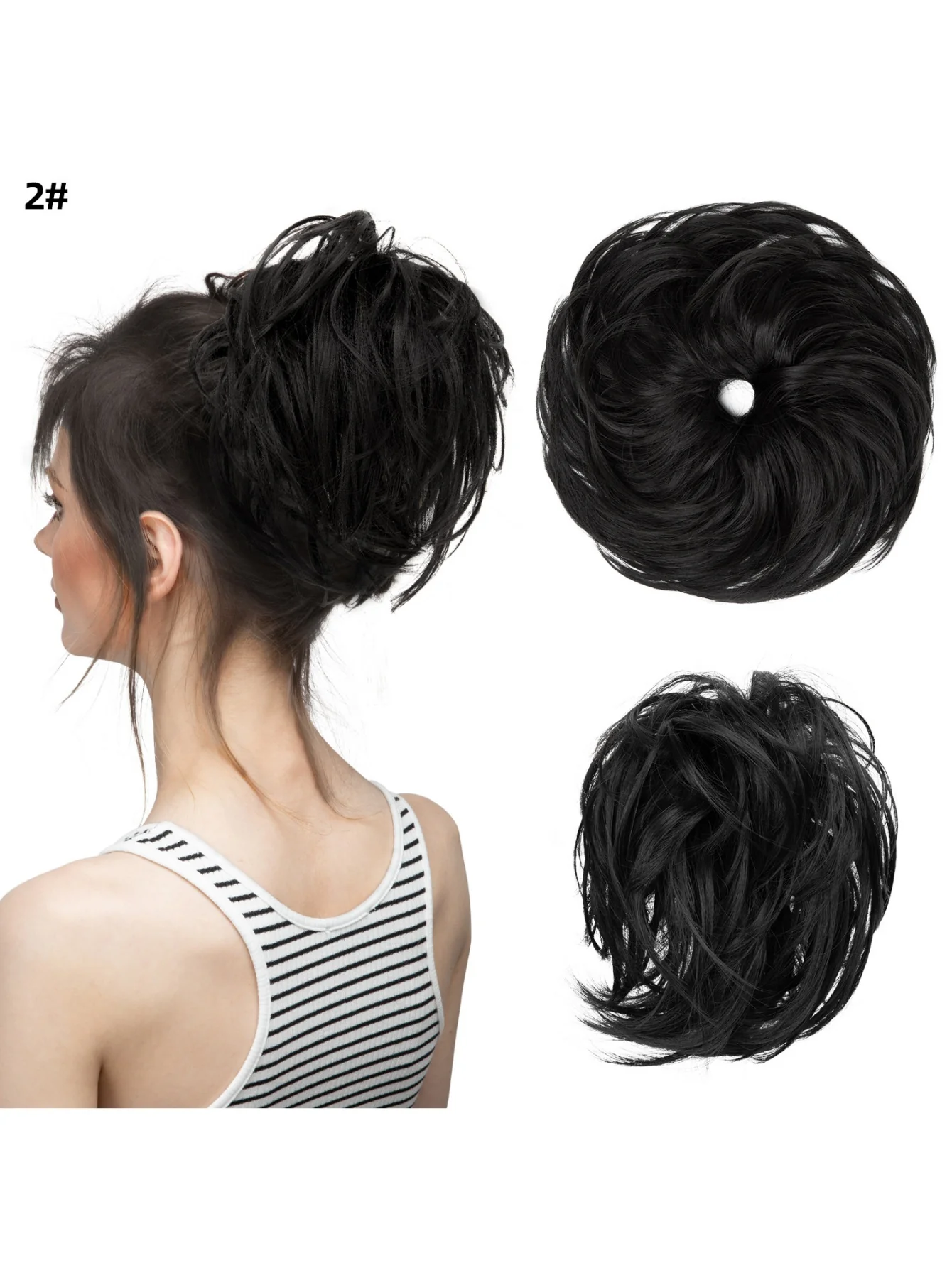 Fluffy Long Beard Curly Hair Updo Wig - Image 14