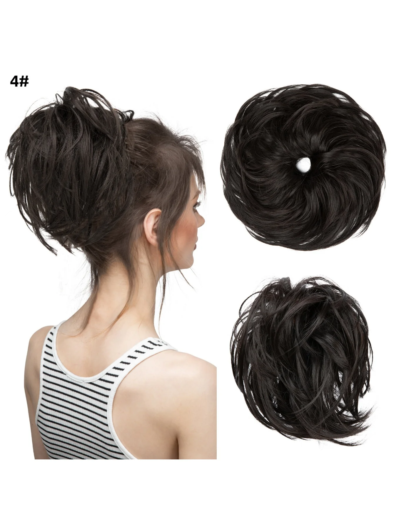 Fluffy Long Beard Curly Hair Updo Wig - Image 15