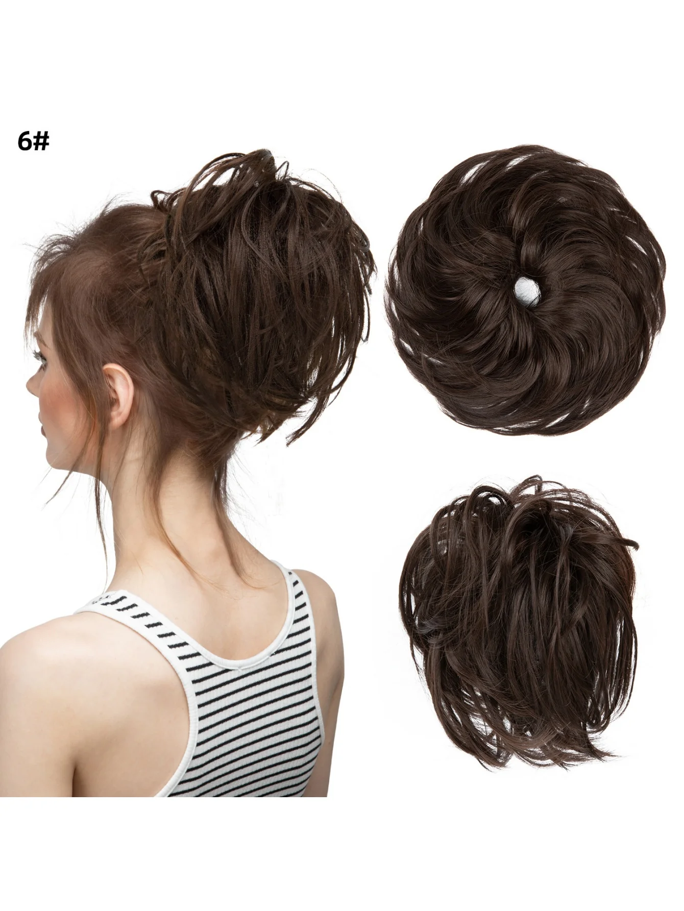 Fluffy Long Beard Curly Hair Updo Wig - Image 18
