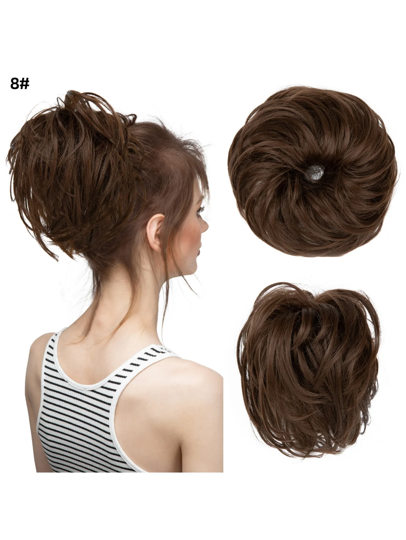 Fluffy Long Beard Curly Hair Updo Wig - Image 19