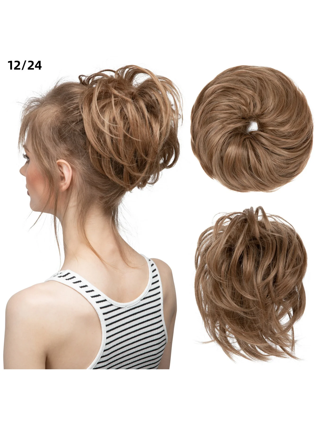 Fluffy Long Beard Curly Hair Updo Wig - Image 2