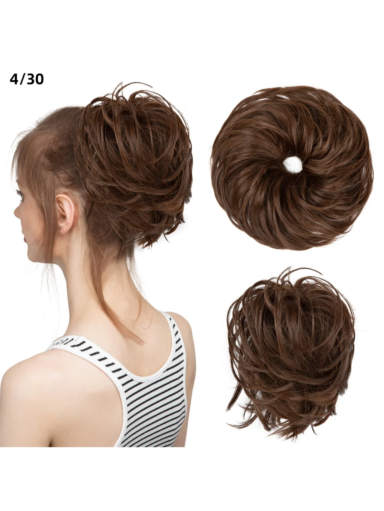 Fluffy Long Beard Curly Hair Updo Wig - Image 32