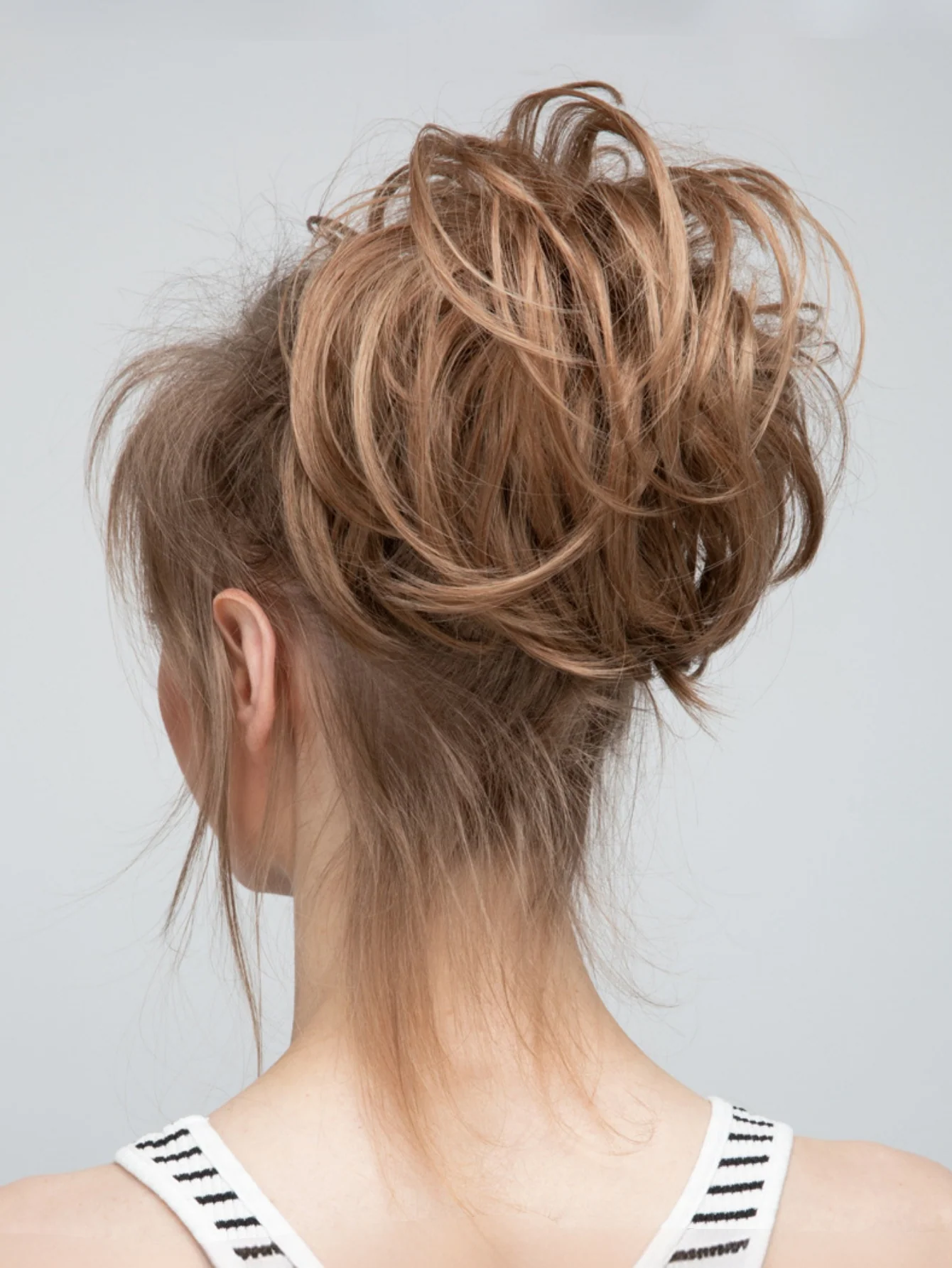 Fluffy Long Beard Curly Hair Updo Wig - Image 4