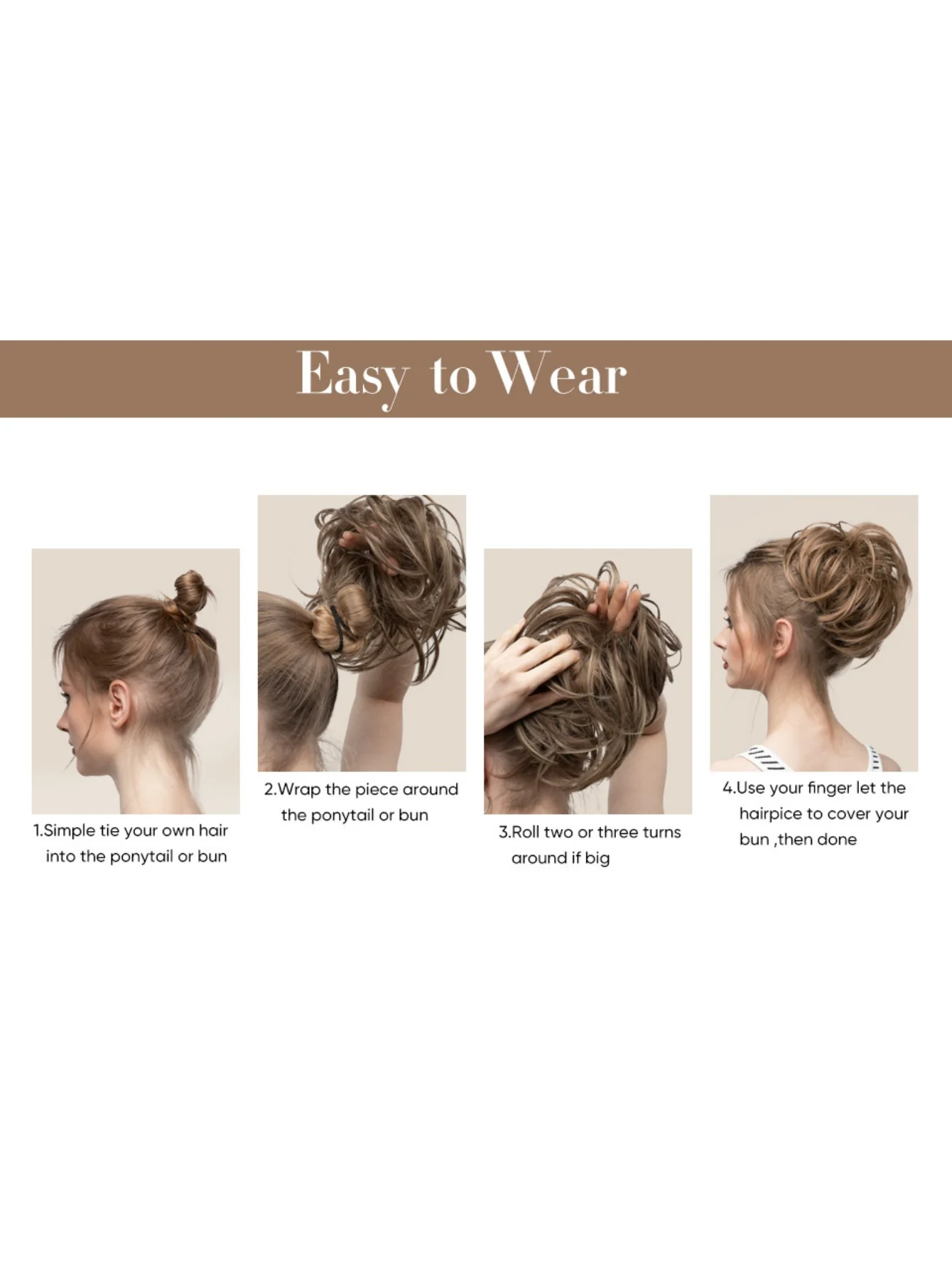 Fluffy Long Beard Curly Hair Updo Wig - Image 7