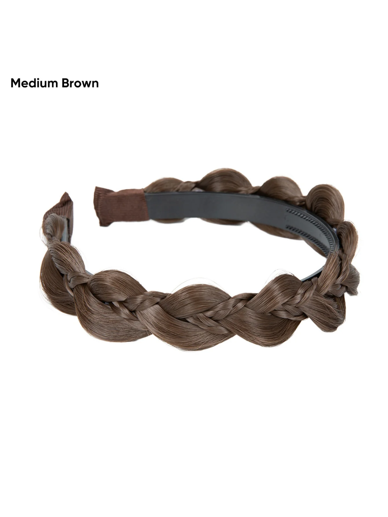 Braided Headband, Wide-brimmed Three-strand Sandwich Wig - Image 11