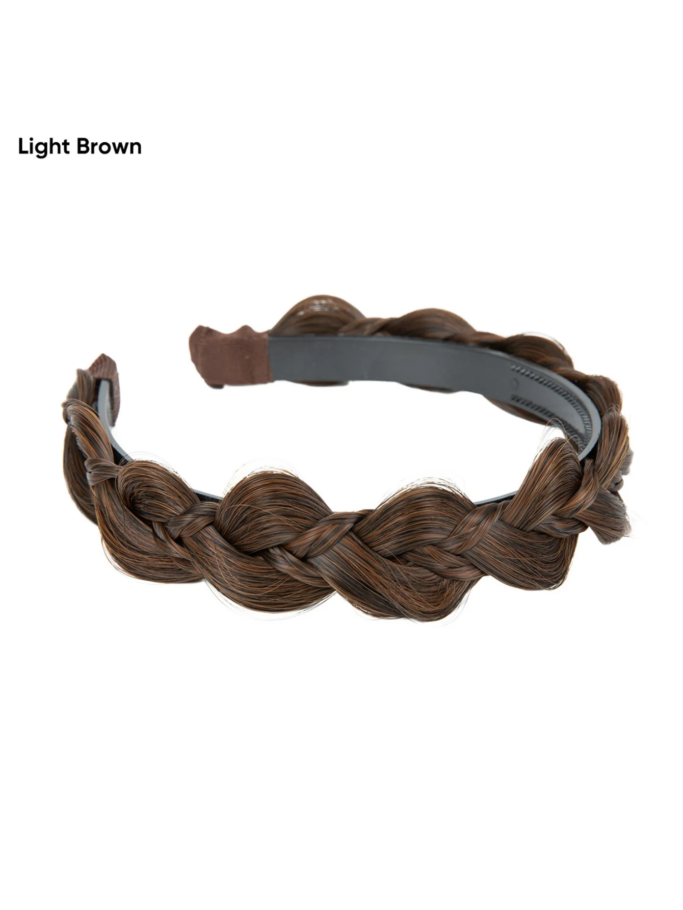 Braided Headband, Wide-brimmed Three-strand Sandwich Wig - Image 17