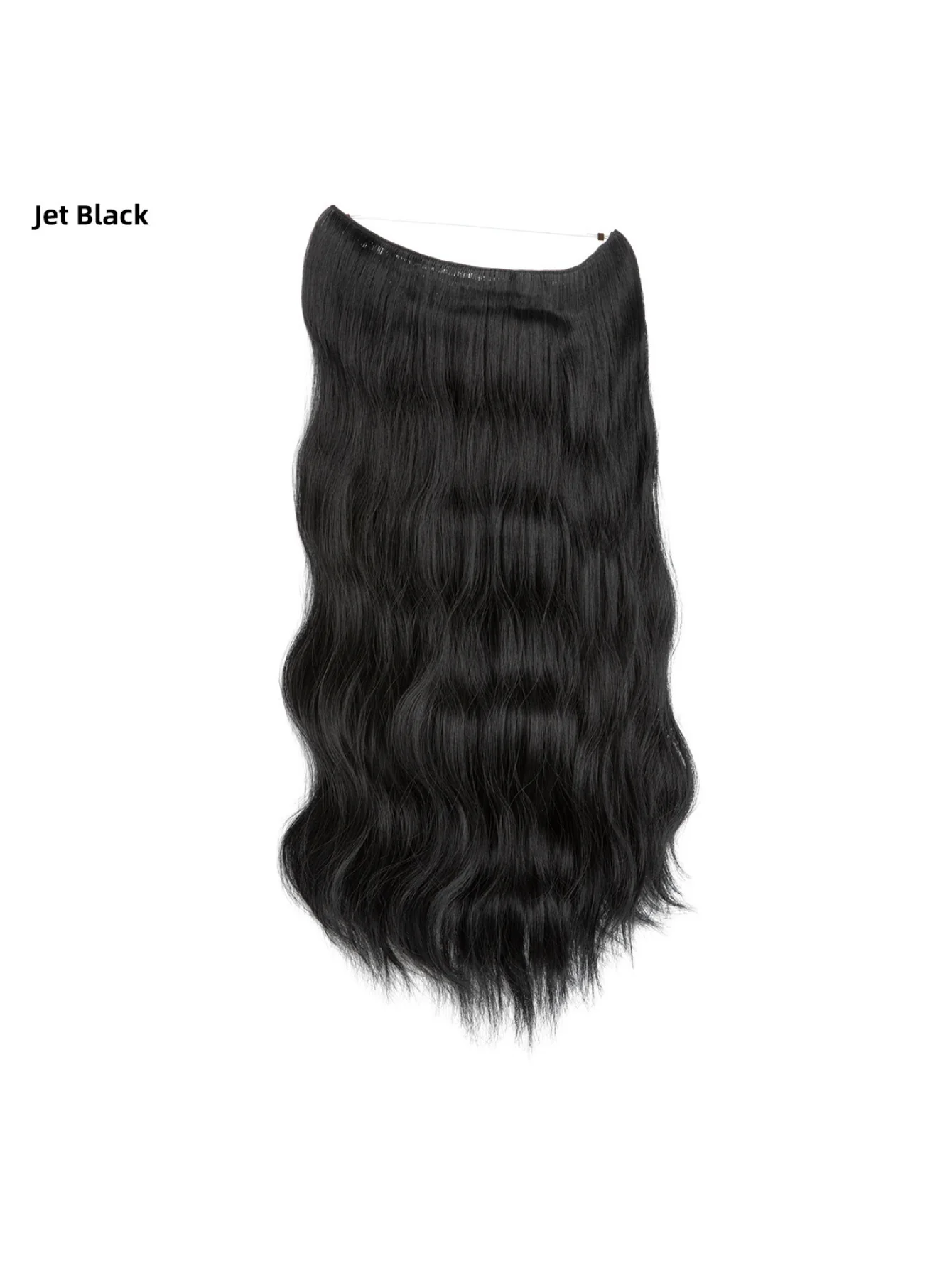 One-piece Hairpiece, Long Wavy Curls, Seamless Synthetic Fiber Wig - Image 11