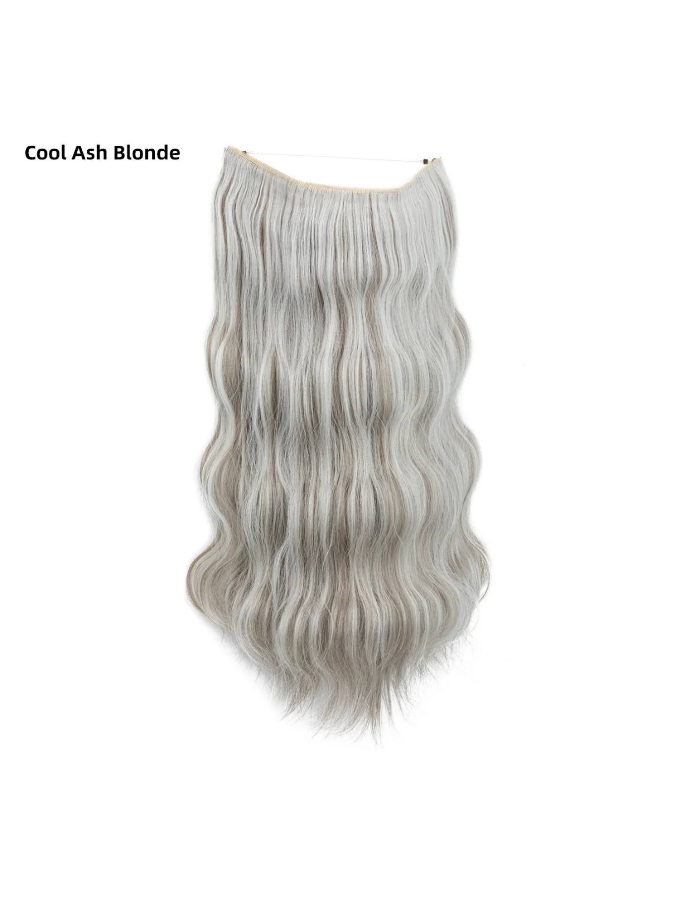 One-piece Hairpiece, Long Wavy Curls, Seamless Synthetic Fiber Wig - Image 20