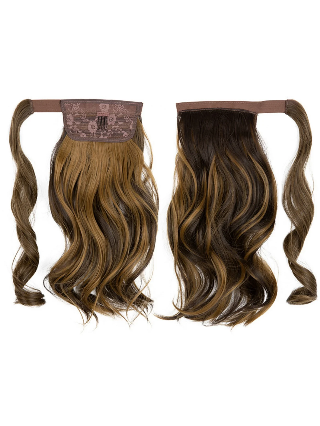 Long, Wavy, Natural Curl Wig With Wrap-around Design - Image 11