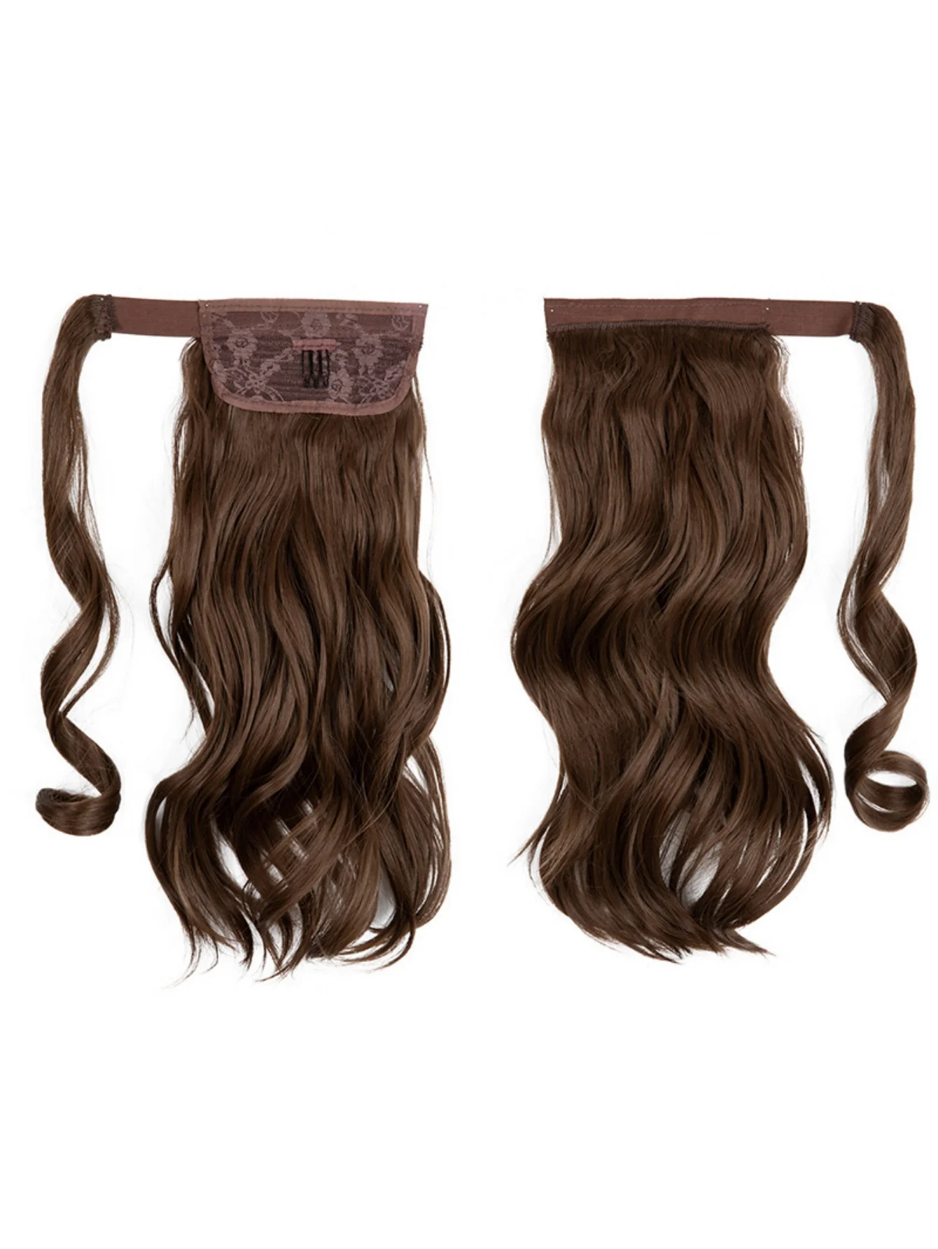 Long, Wavy, Natural Curl Wig With Wrap-around Design - Image 12