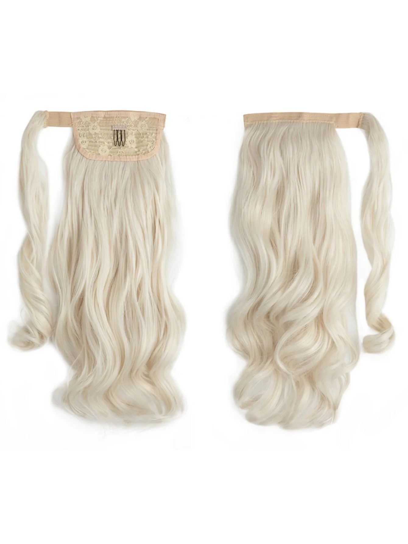 Long, Wavy, Natural Curl Wig With Wrap-around Design - Image 16