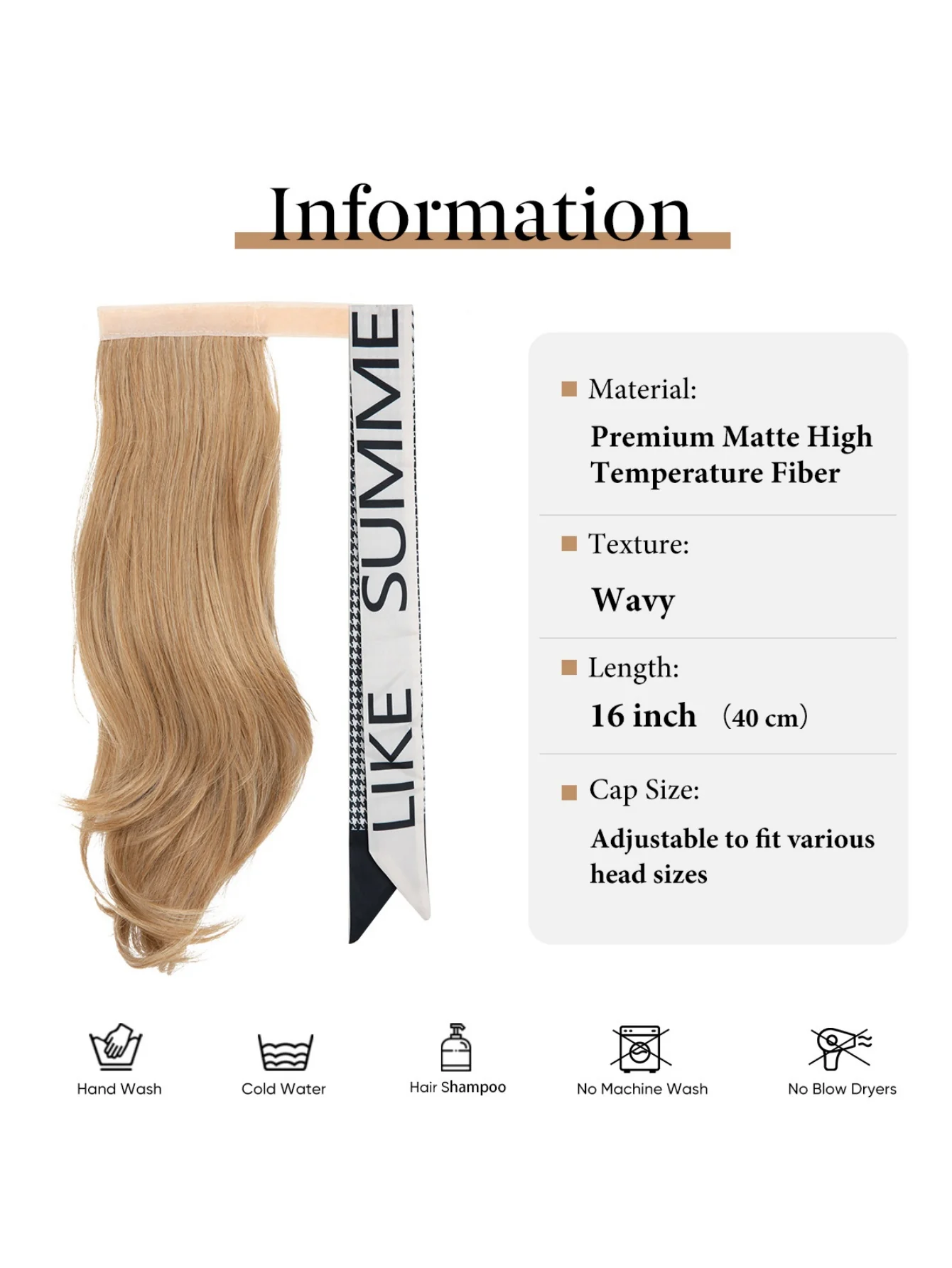 Long Curly Wig With Headband - Image 6
