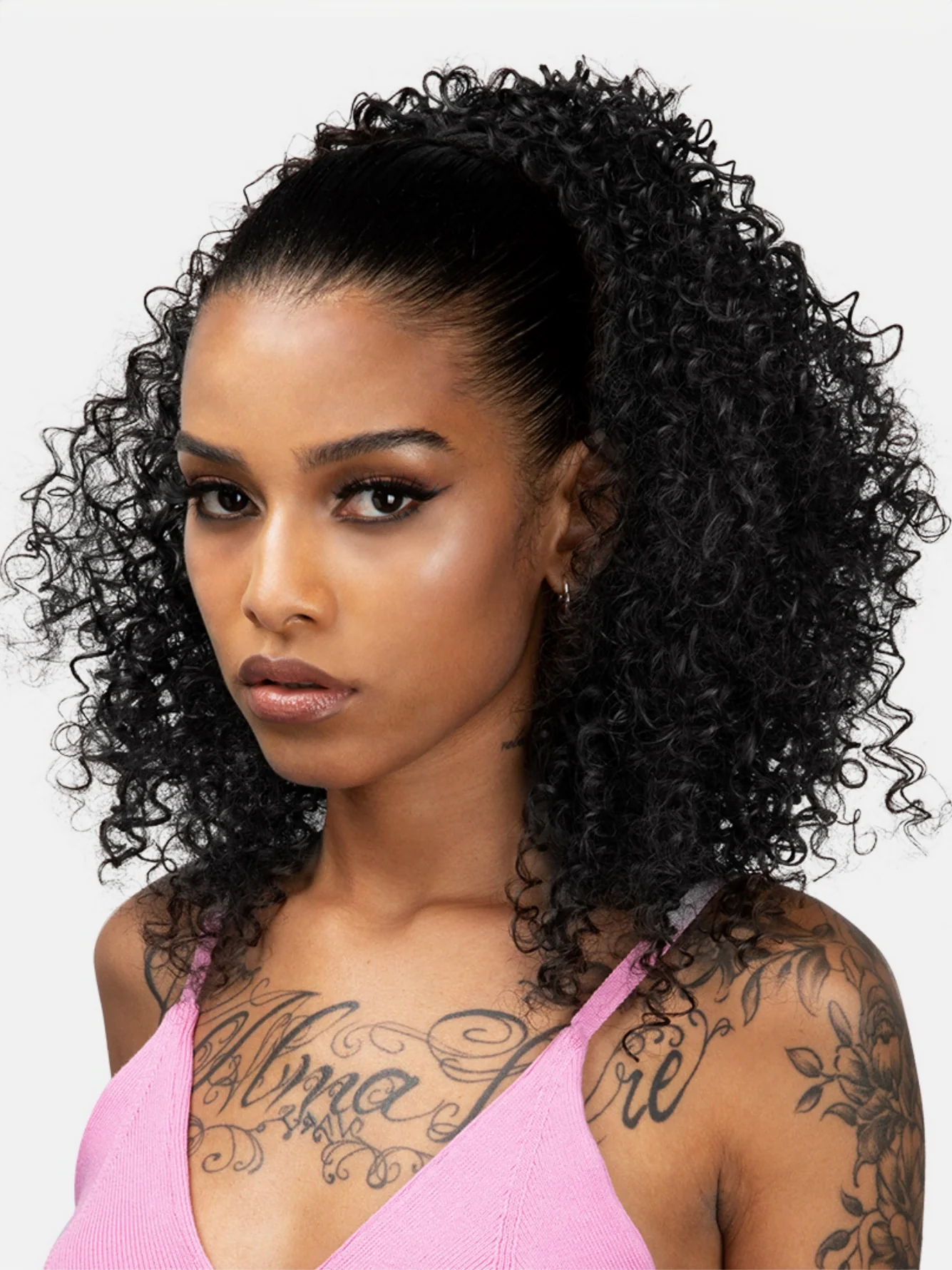 Small Curly Ponytail Synthetic Fiber Drawstring Braid High-temperature Silk Wig - Image 3