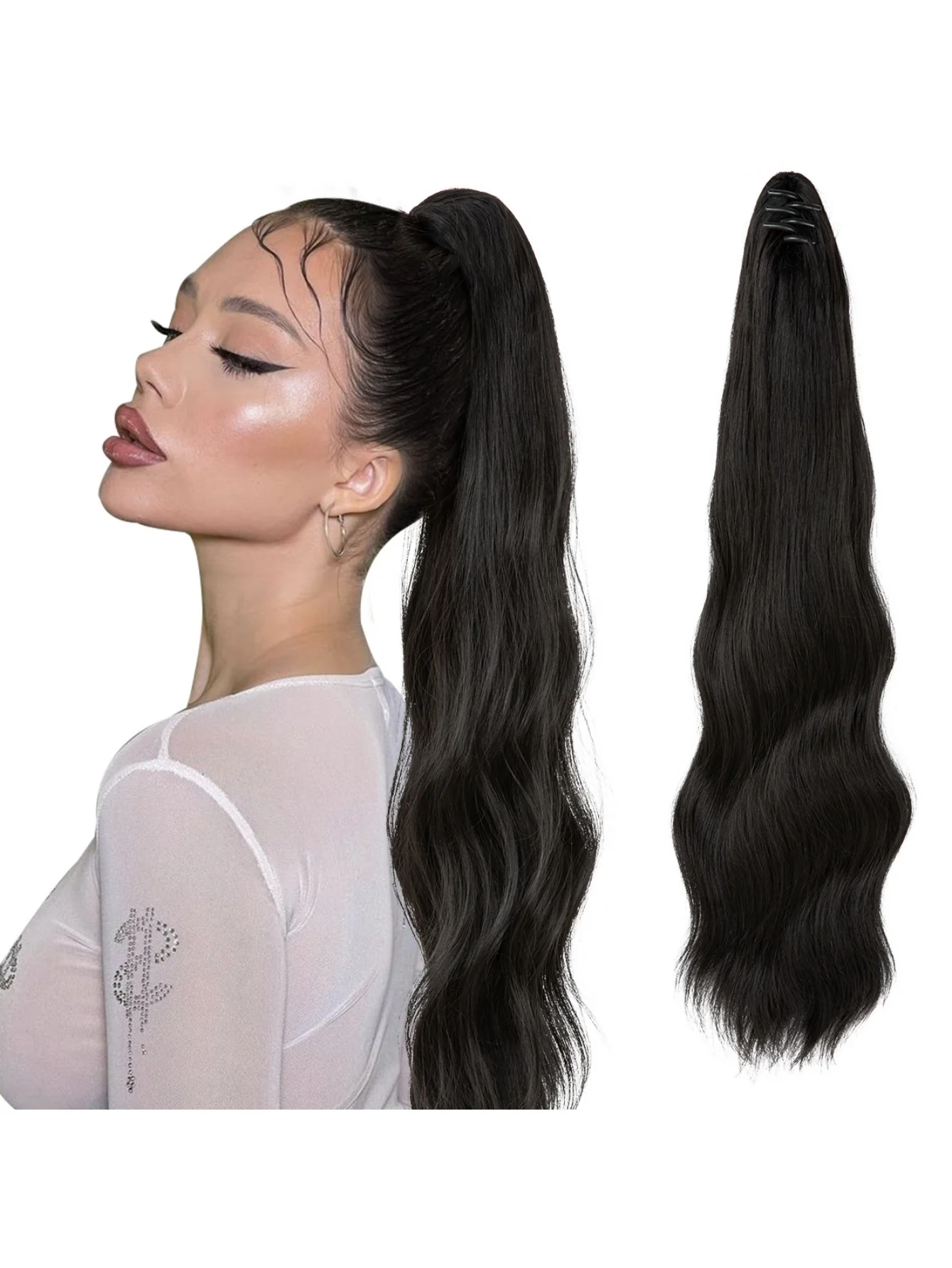 Big Wavy Ponytail Hair Extension Wig - Image 13