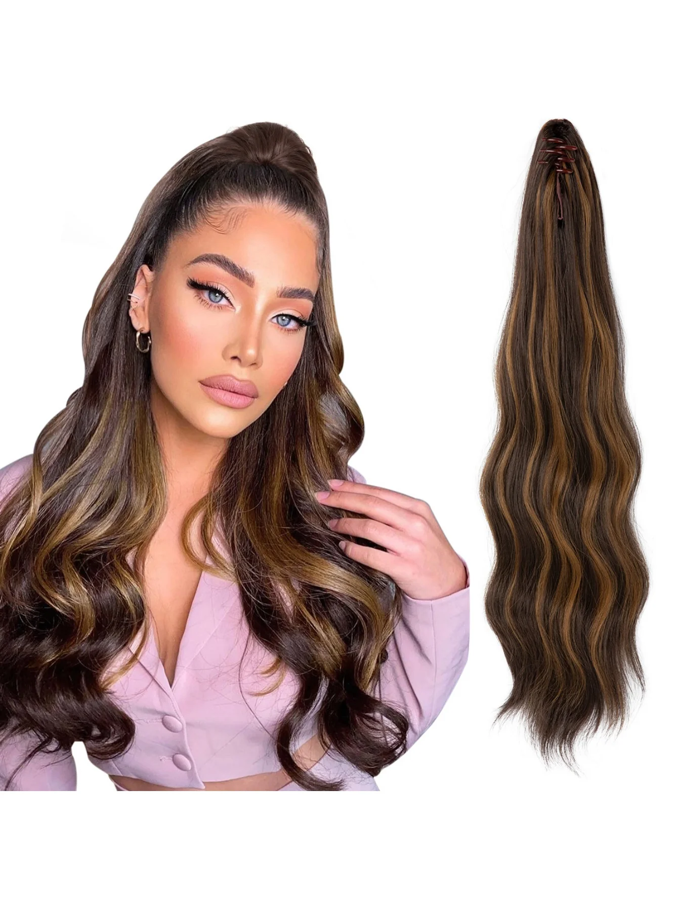 Big Wavy Ponytail Hair Extension Wig - Image 16