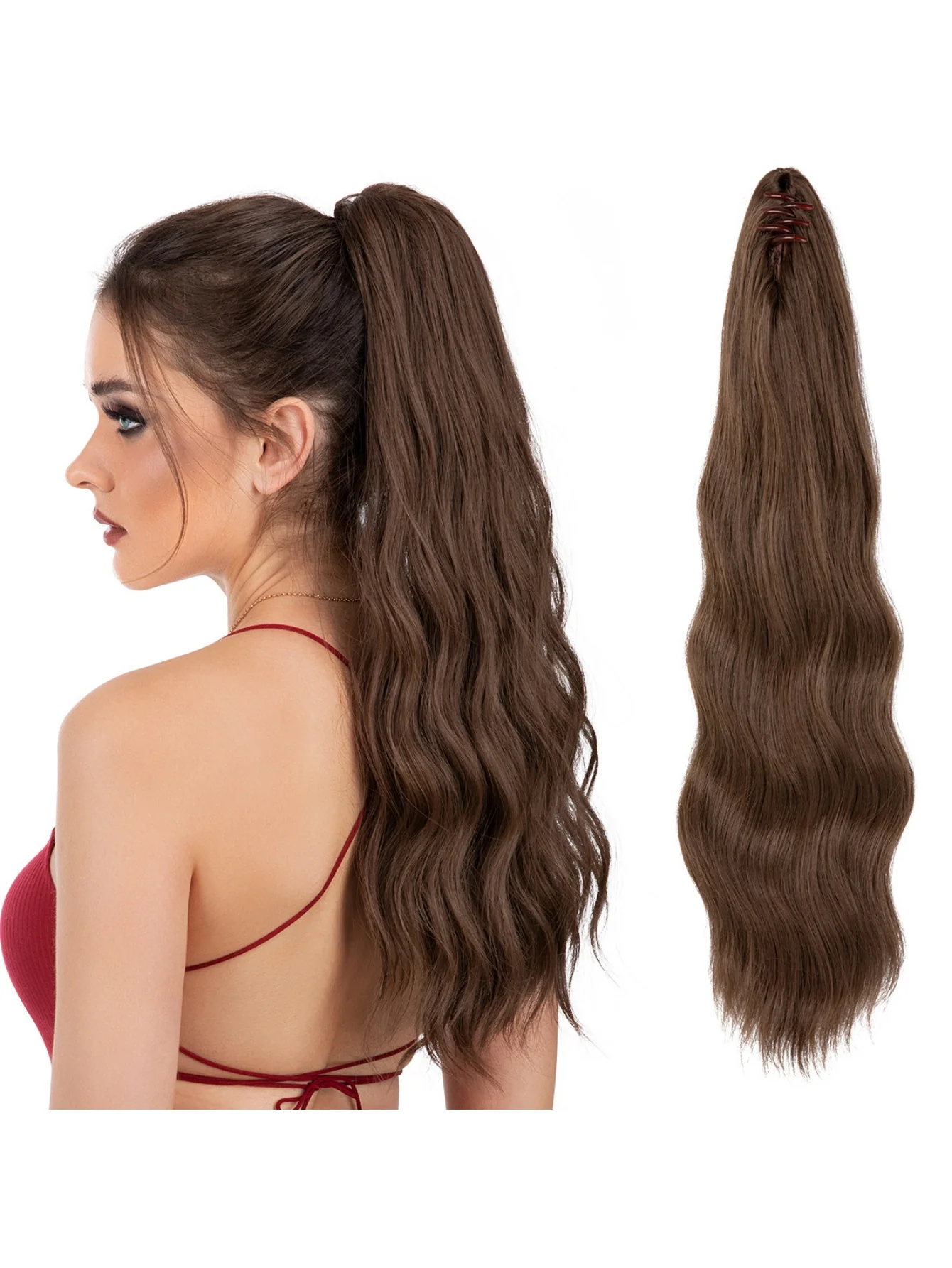 Big Wavy Ponytail Hair Extension Wig - Image 2