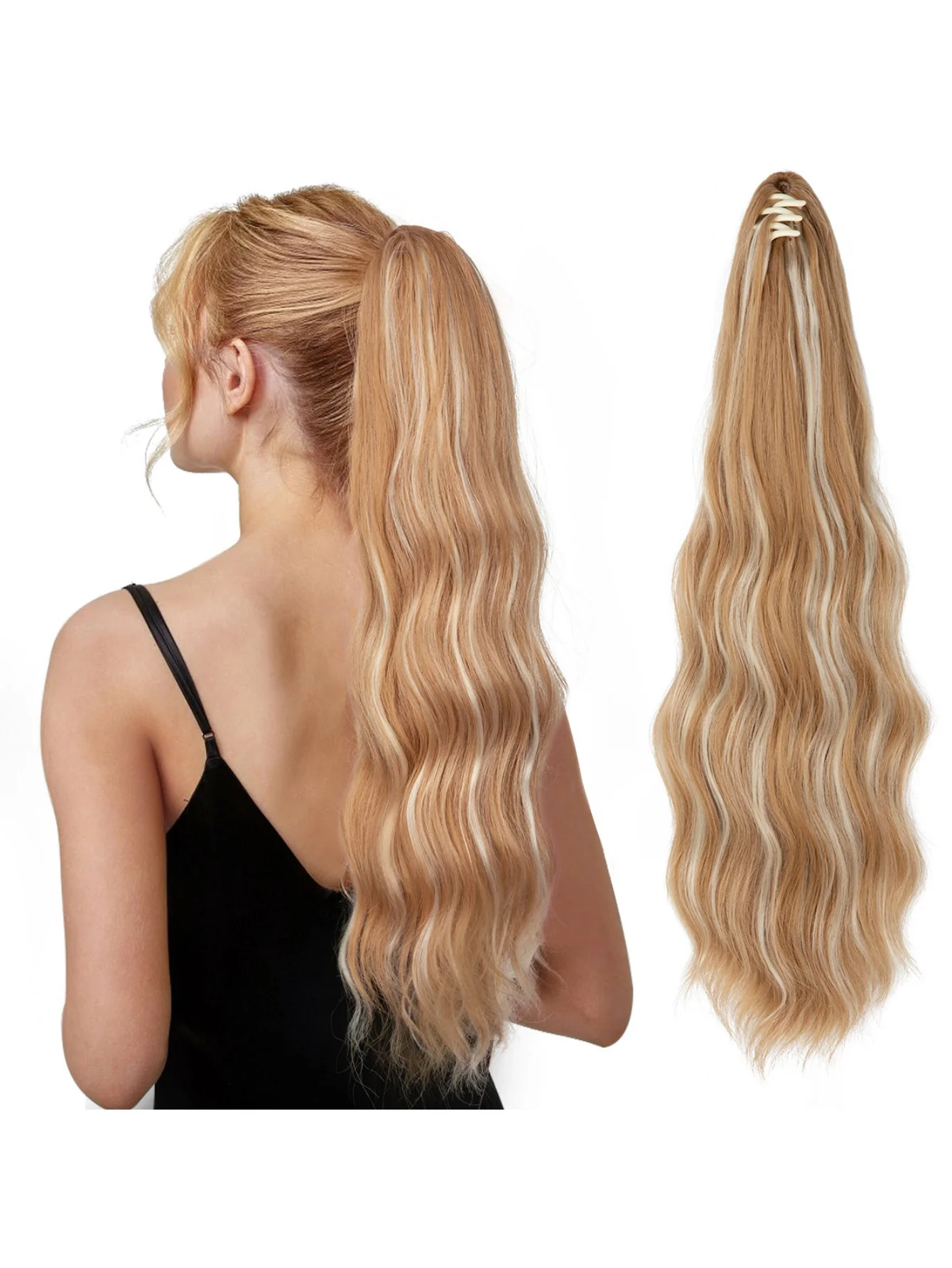 Big Wavy Ponytail Hair Extension Wig - Image 22