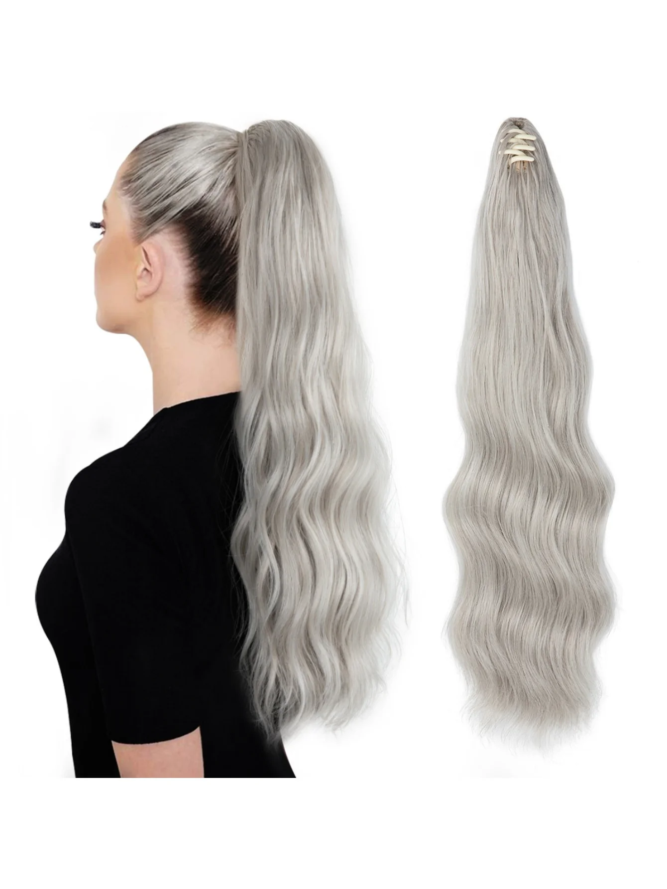 Big Wavy Ponytail Hair Extension Wig - Image 23