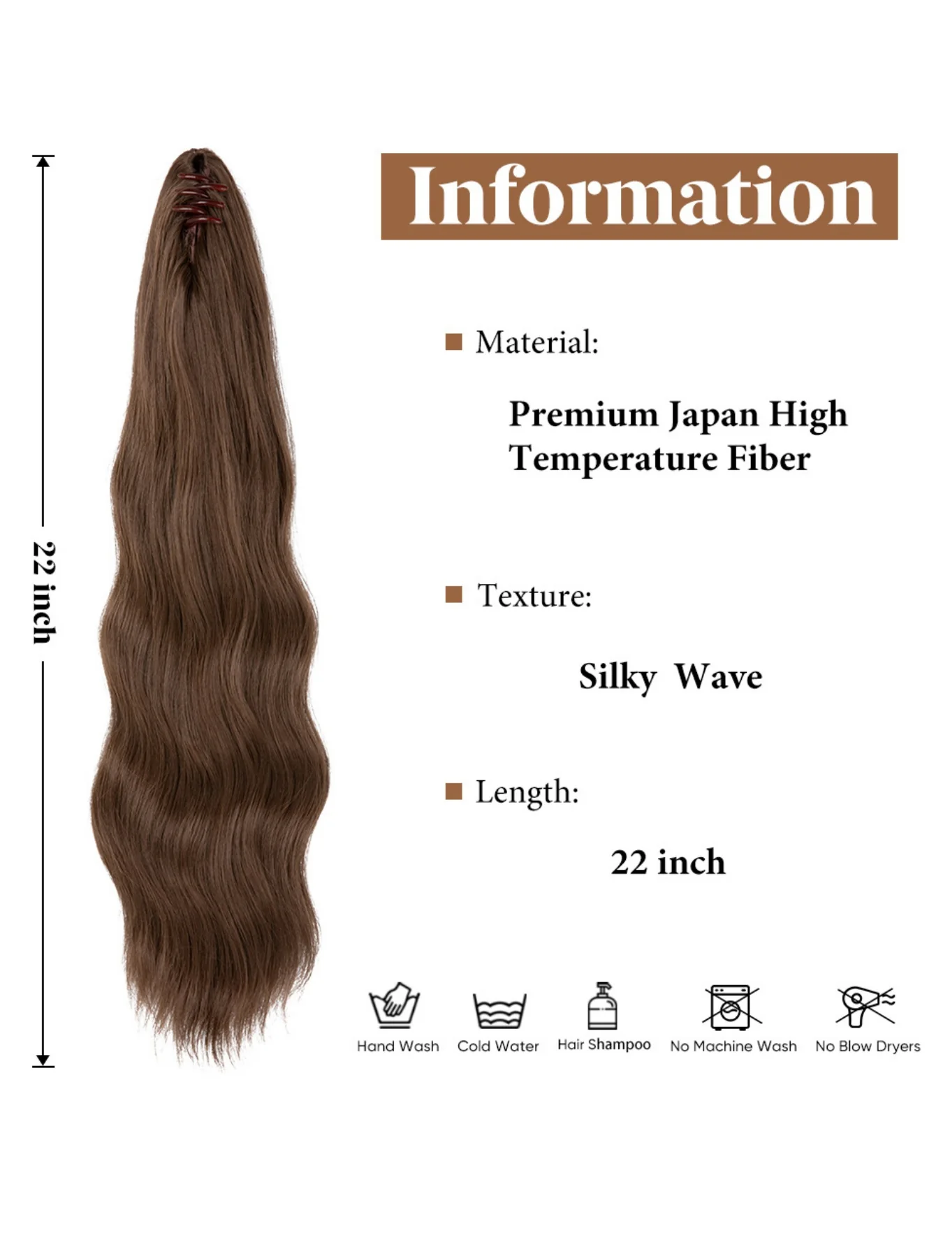 Big Wavy Ponytail Hair Extension Wig - Image 4