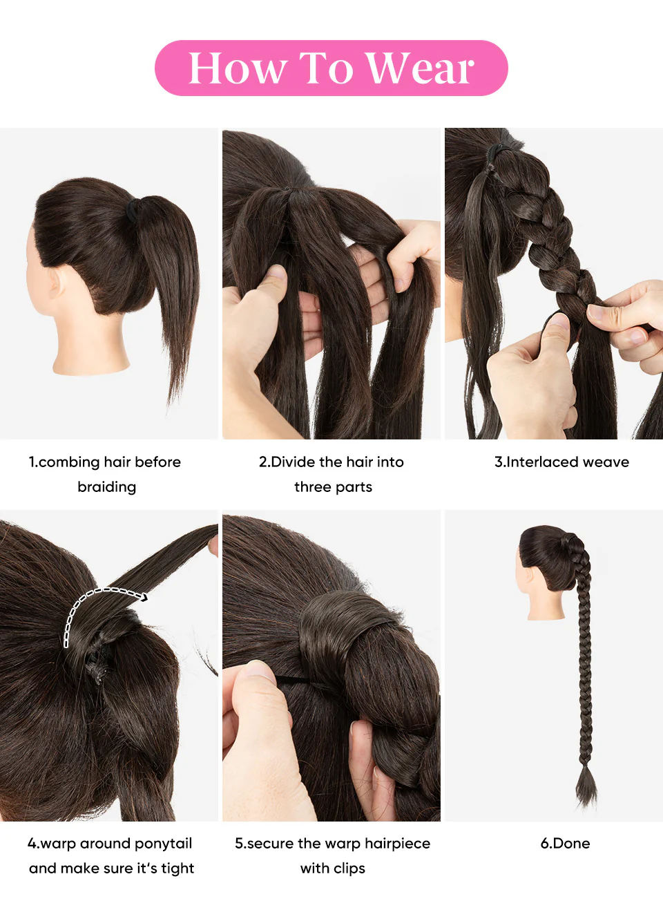 Wrapped Ponytail Wig - Image 6