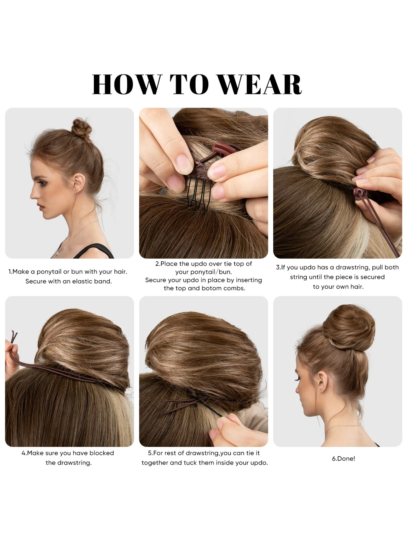 Pull-cord Bun Wig/hairpiece - Image 5