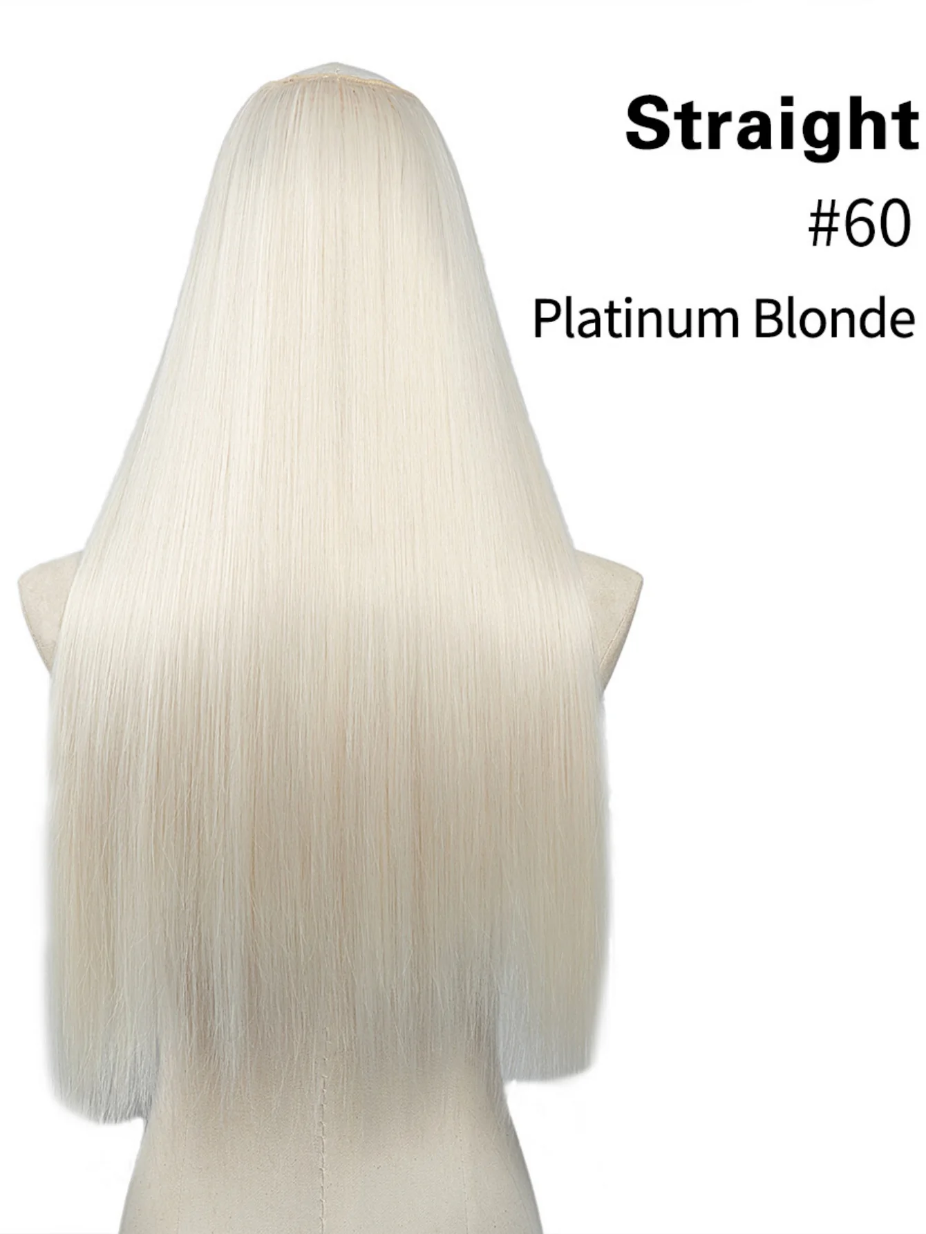 U-shaped Half-head Wig With Seamless Hair Extensions, One-piece Long Straight Wig - Image 16
